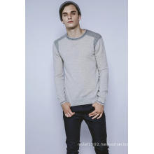 100%Cashmere Round Neck Soft Knitting Men Sweater